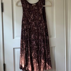 Maroon Silence and Noise Dress